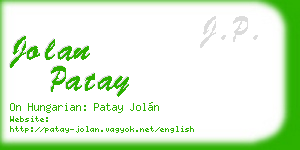 jolan patay business card